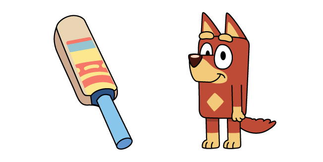 Bluey Rusty y su Bate de Cricket Cursor
