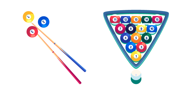 8-Ball Pool Queues et Boules de Billard Cursor