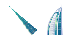 Dubai Burj Khalifa and Burj Al Arab Cursor