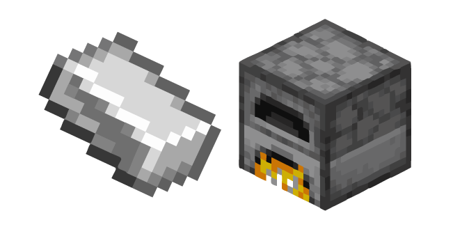 Minecraft Iron Ingot and Furnace Cursor