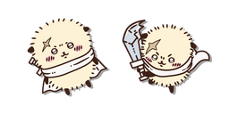 Kawaii Chiikawa Rakko with a Sword Cursor