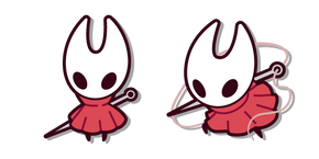 Linda Hollow Knight Hornet con una Aguja cursor