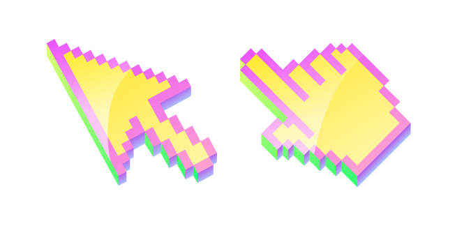 3D Lemon Candy Pixel Cursor