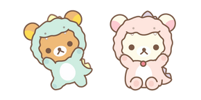 Курсор San-X Rilakkuma and Korilakkuma in Dino Costumes