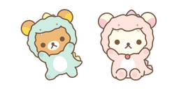 San-X Rilakkuma and Korilakkuma in Dino Costumes Cursor