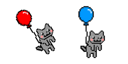 Balloon Nyan Cat Pixel Cursor