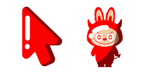 Minimal Red Labubu Cursor