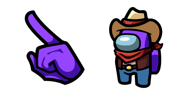 Among Us Personaje Vaquero Morado Cursor
