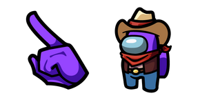 Among Us Personaje Vaquero Morado cursor