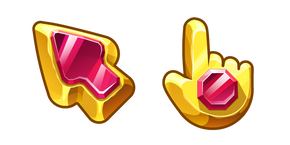 Курсор Materials Gold Bar with Ruby
