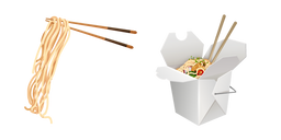 Boîte de Nouilles à Emporter Asiatiques et Baguettes Curseur