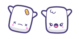 Kawaii Marshmallows Blancs Curseur