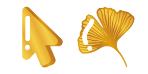 Курсор Minimal Gradient Golden Ginkgo Leaf