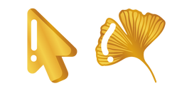 Minimal Gradient Feuille de Ginkgo Dorée Curseur