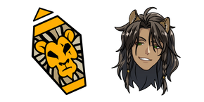 Twisted Wonderland Leona Kingscholar and Savanaclaw Dorm Logo Cursor