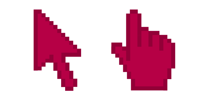 Amaranth Red Pixel Cursor