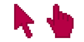 Amaranth Red Pixel Cursor