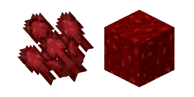 Minecraft Nether Wart Plant and Nether Wart Block Cursor