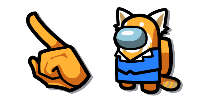 Among Us Orange Retsuko Character Cursor