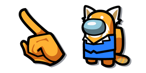 Among Us Orange Retsuko Character Cursor