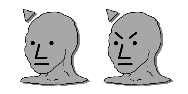 NPC Wojak and Angry Wojak Meme курсор