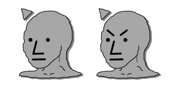 Курсор NPC Wojak and Angry Wojak Meme
