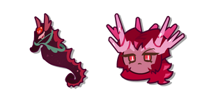 Cookie Run Crimson Coral Cookie y su Caballo de Mar Coral cursor