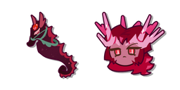 Курсор Cookie Run Crimson Coral Cookie and Coral Seahorse