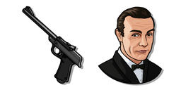 James Bond Agent 007 et le Pistolet Walther LP53 Curseur