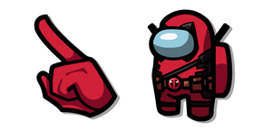 Among Us Personaje Deadpool Rojo cursor