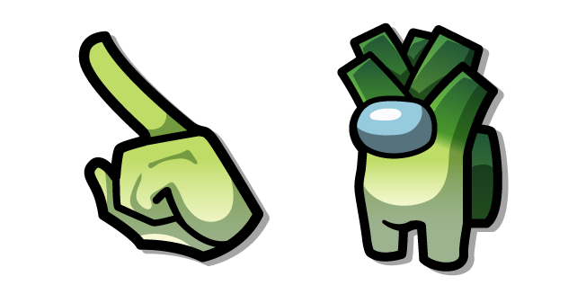 Among Us Personnage Poireau Vert Cursor