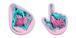 Papier Découpé Feuilles Tropicales Curseur