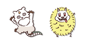 Курсор Kawaii Chiikawa Anoko and Dekatsuyo