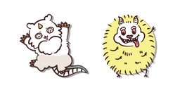 Kawaii Chiikawa Anoko et Dekatsuyo Curseur