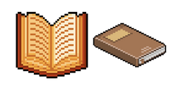 Livre Ouvert et Fermé Pixel Curseur