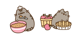 Pusheen Cooking an Apple Pie Cursor