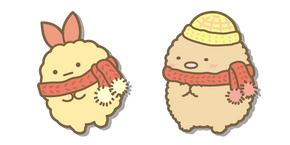 Курсор San-X Ebifurai No Shippo and Tonkatsu in Scarves