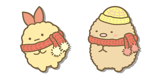San-X Ebifurai No Shippo and Tonkatsu in Scarves курсор