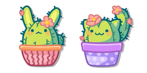 Cute Cactus Bunny and Cat Cursor