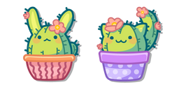 Cute Cactus Bunny and Cat Cursor