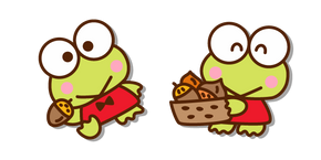 Sanrio Keroppi with a Basket of Acorns Cursor