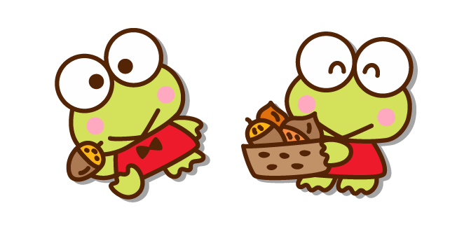 Sanrio Keroppi with a Basket of Acorns Cursor