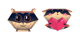 Origami Lovely Raccoons Cursor