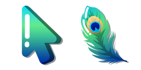 Minimal Gradient Peacock Feather Cursor