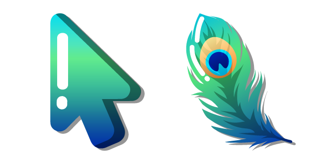 Minimal Gradient Peacock Feather Cursor