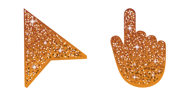 Carrot Orange Glitter Cursor