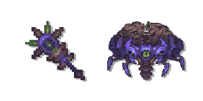 Terraria Hive Mind and the Dank Staff Cursor
