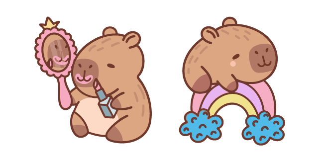 Cute Glamorous Capybara Cursor