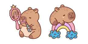 Cute Glamorous Capybara Cursor