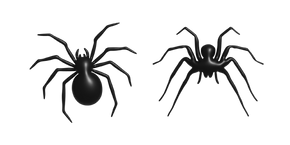 Simple 3D Black Spider Cursor